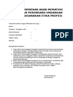 Surat Pernyataan Etika Profesi Apoteker 2016 - 2