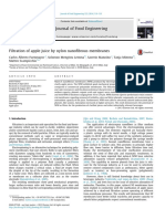 Filtration of Apple Juice by Nylon Nanofibrous Membranes 