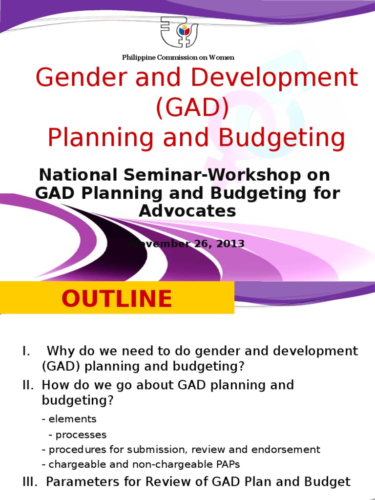 GAD PB Guidelines PNP Gender And Development Gender Mainstreaming