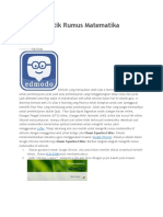 Cara Mengetik Rumus Matematika Di