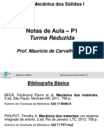 Notas de Aula P1 Turma Reduzida