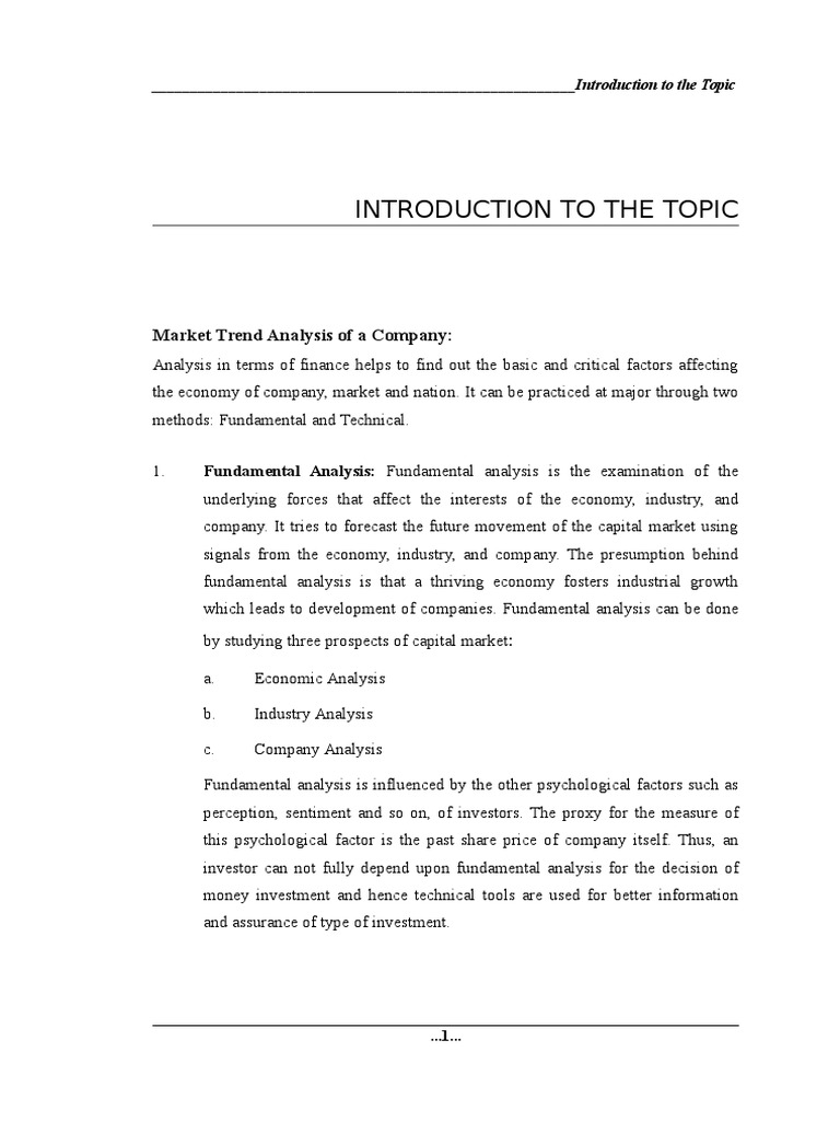 Market Trend Analysis in Indian Capital | PDF | Stock Market ...