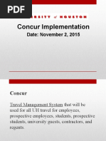 Concur Implementation