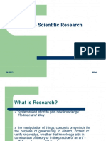 The Scientific Research: RM - Unit 1 M.Raji