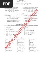 Calculus Derivatives Cheat Sheet | PDF | Derivative | Calculus