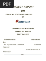 Financial Statement Analysis of ICICI Bank