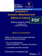 Neoplasia II Invasion, Metastasis and Effects of Tumours: Professor Rosemary A Walker