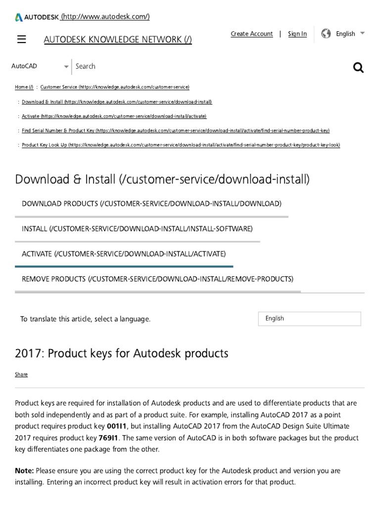 17 Product Keys For Autodesk Products Download Install Autodesk Knowledge Network Autodesk Auto Cad