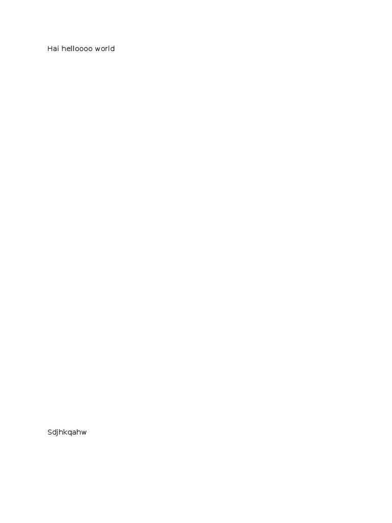 Hello World Greeting Document | PDF