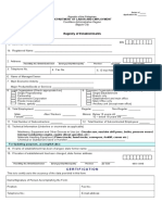 Application Fro Registration Re-Registration Form (DOLE BWC OSHD IP-3)