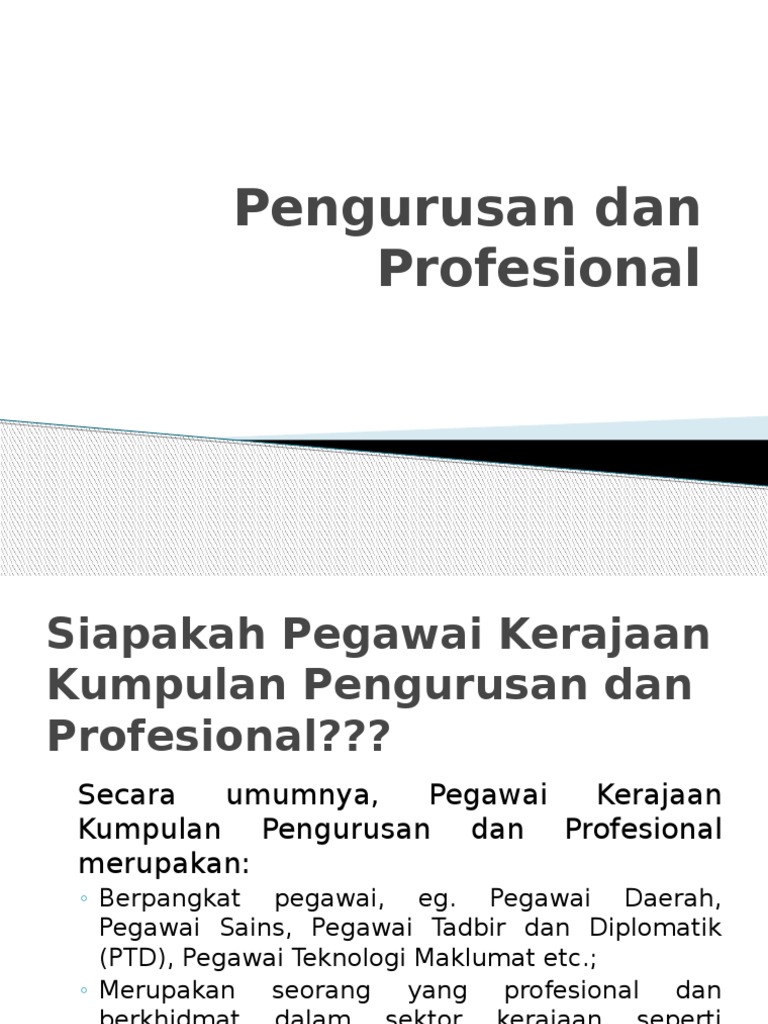 Pengurusan Dan Profesional Pdf