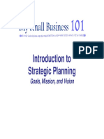 Introduction To Strategic Planning: Goals, Mission, and Vision