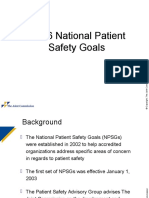2016 National Patient Safety Goals