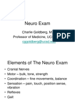 Neuro Exam: Charlie Goldberg, M.D. Professor of Medicine, UCSD SOM