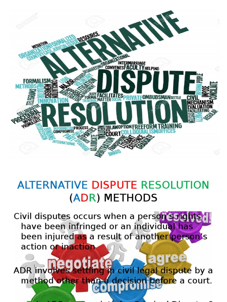 ADR Methods in Singapore Explained | PDF | Alternative Dispute ...