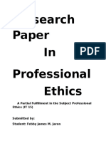 Research Paper in Professional Ethics