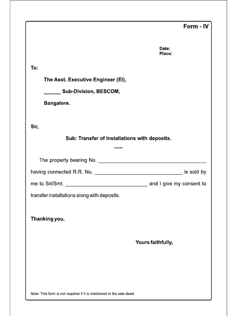 Change of Name Bescom PDF | PDF