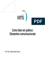 Aula TA - 06 - Como Falar em Publico - Elementos Comunicacionais