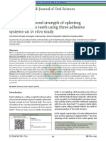 Evaluation of Bond Strength of Splinting Materials To The Teeth Using Three Adhesive Systems-An in Vitro Study