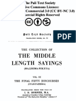 Middle-Length Sayings, Vol. III The Final Fifty Discourses (Uparipa Āsa), Translated by I.B.horner