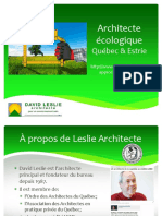 Leslie Architecte Pour Une Architecture Écologique À Québec & en Estrie