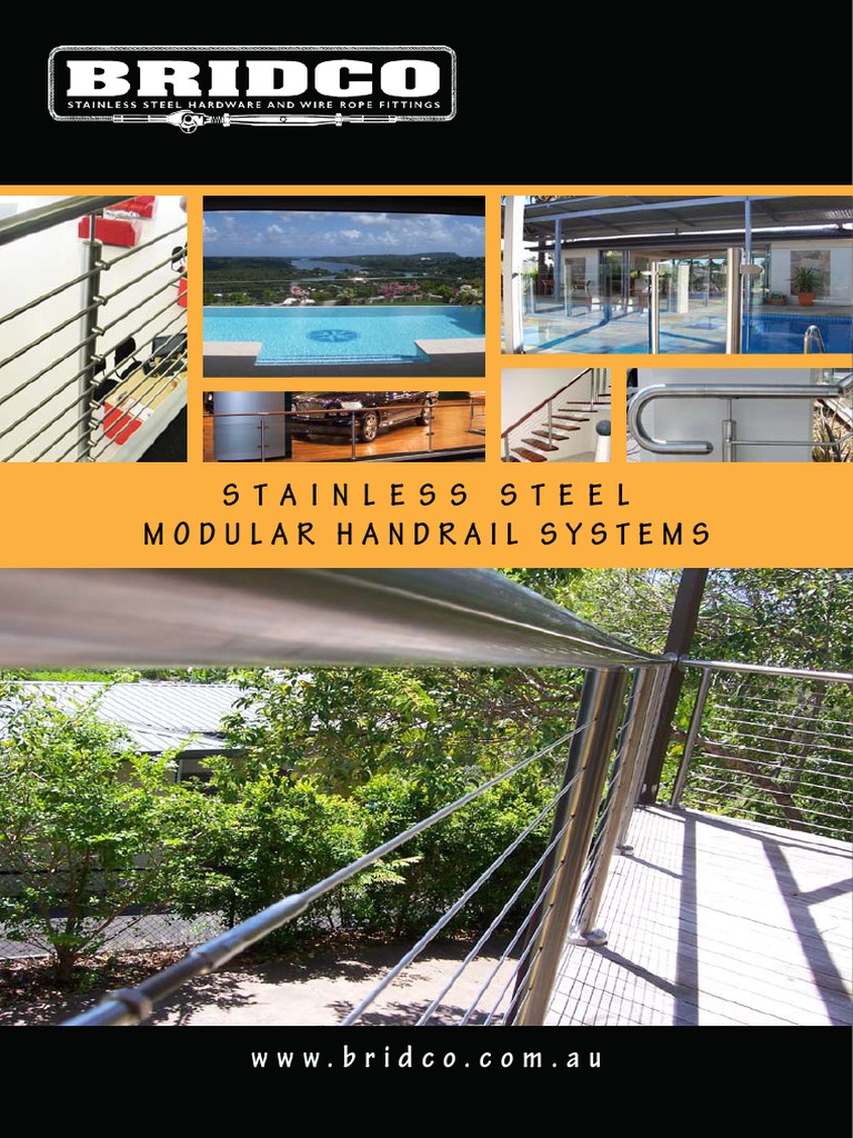 Stainless Steel Modular Handrail Systems | PDF | Stainless Steel | Pipe ...