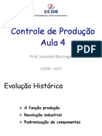 Controle de Produção: Novos Conceitos e Evolução Histórica