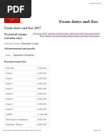 ABRSM: Exam Dates and Fees