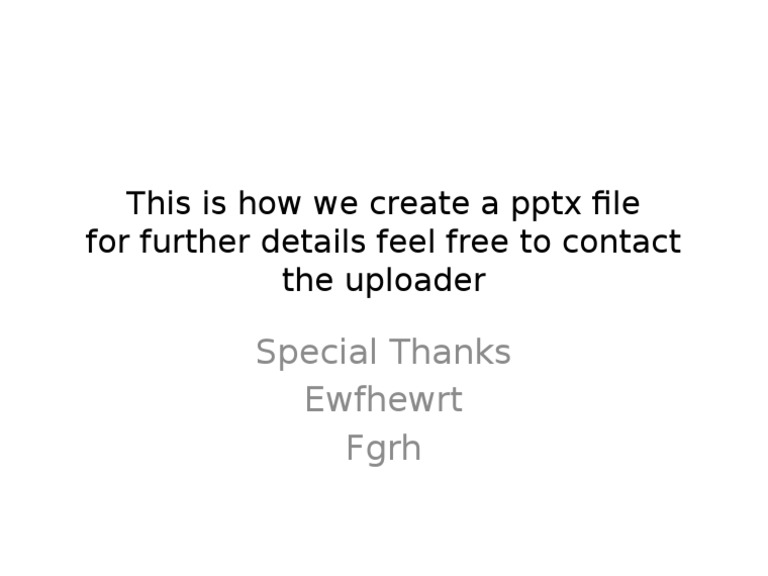 How to Create a PPTX File | PDF