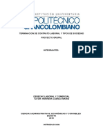 TERMINACION DE CONTRATO LABORAL Y TIPOS DE SOCIEDAD 3 ENTREGA 