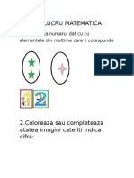 Fisa de Lucru Matematica 1.: Asociaza Numarul Dat Cu Cu Elementele Din Multime Care II Corespunde