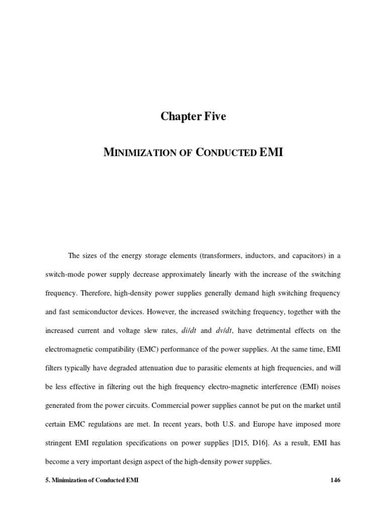 Chapter5 - MINIMIZATION OF CONDUCTED EMI PDF | PDF | Electromagnetic ...