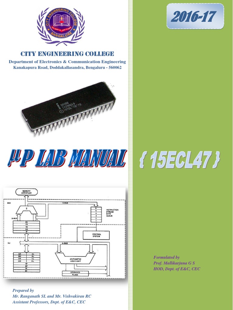 Microprocessor Lab Manual for E&C | PDF | Art | Technology & Engineering