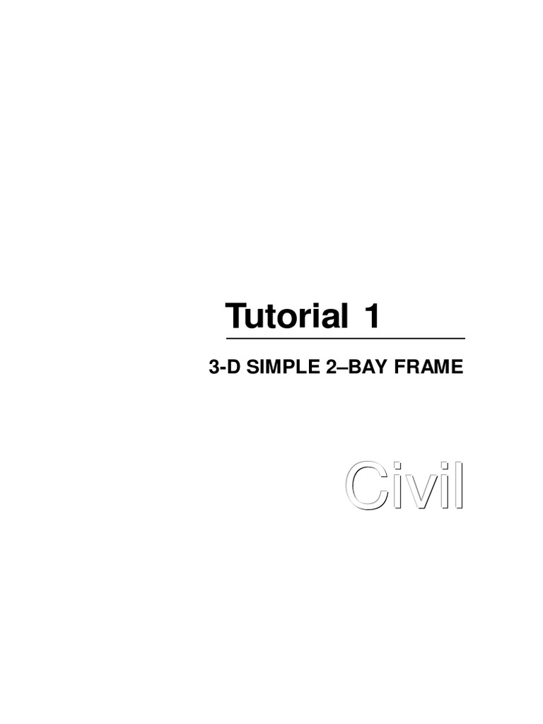3D Simple 2-Bay Frame Tutorial | PDF | Icon (Computing) | Structural ...