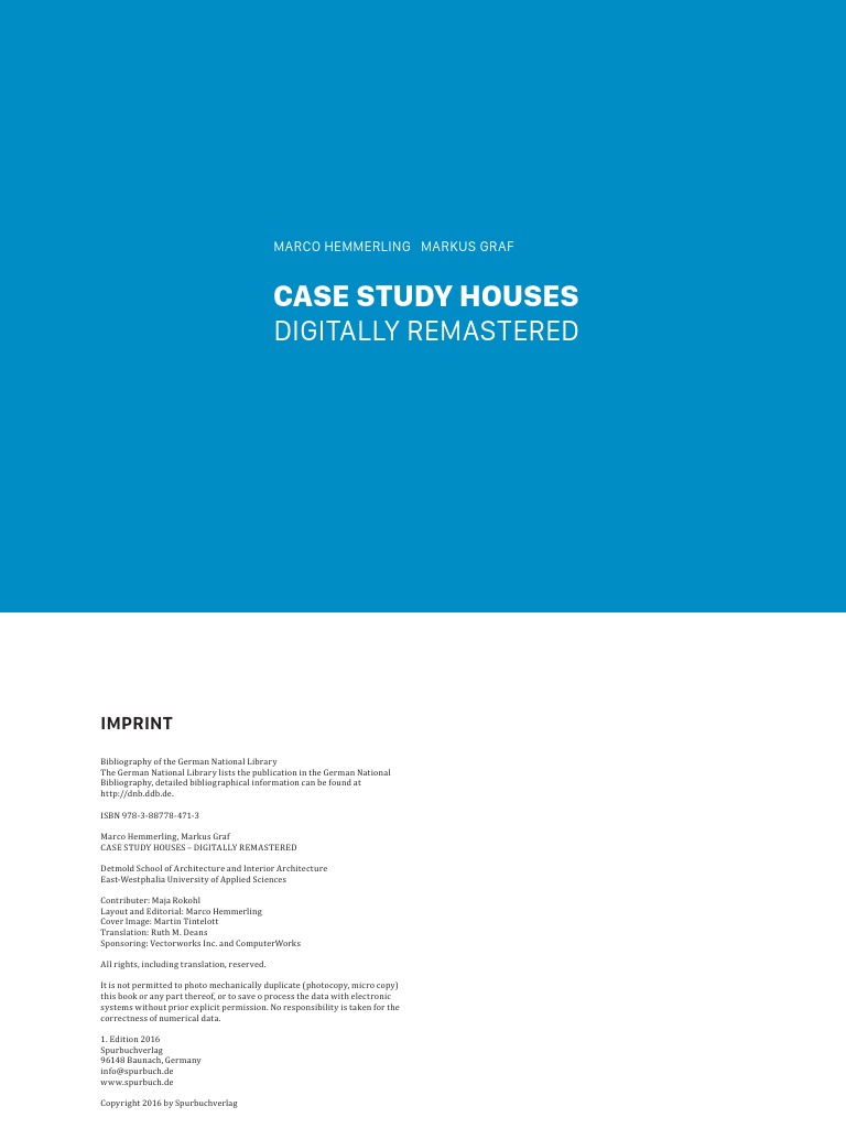 Case Study Houses Leseprobe PDF | PDF | Computer Aided