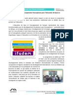 Séance 4 - D. Les Actions de Coopération Francophone Pour l’Éducation de Base en Français