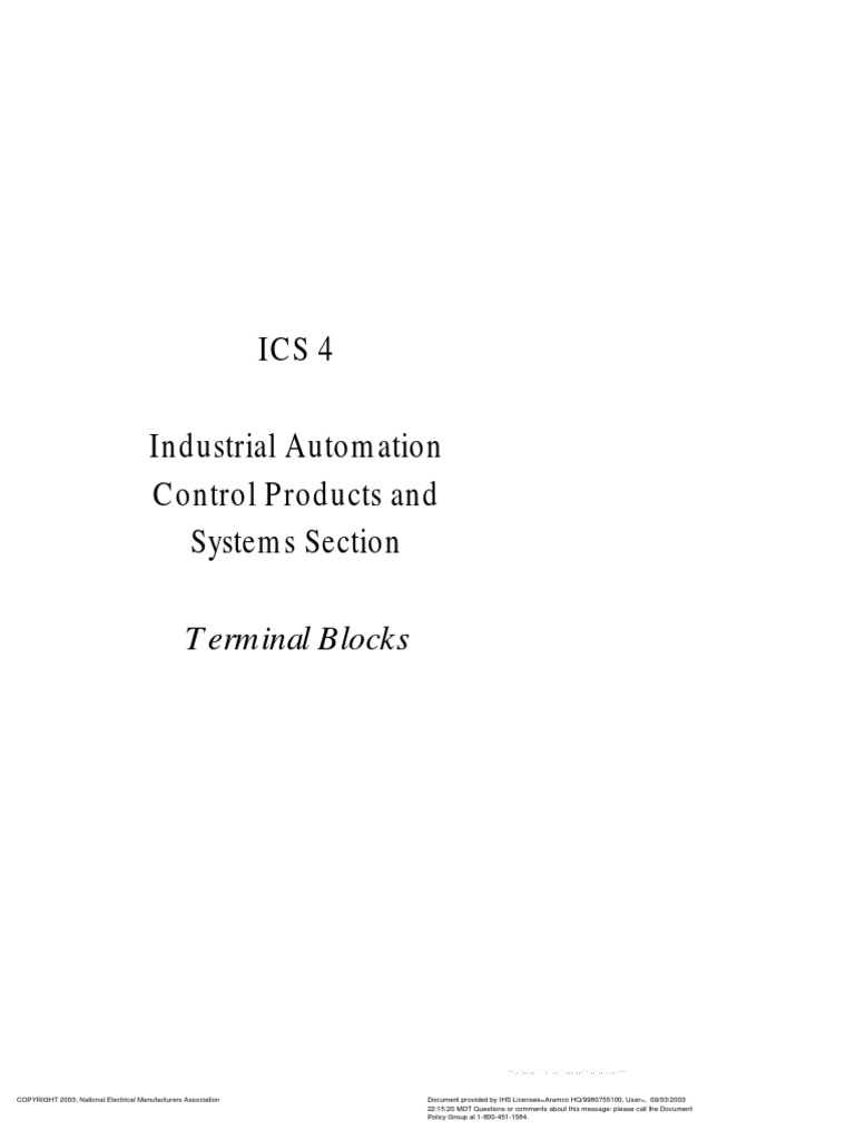 ICS 4 Terminal Blocks | PDF | Electrical Conductor | Insulator ...