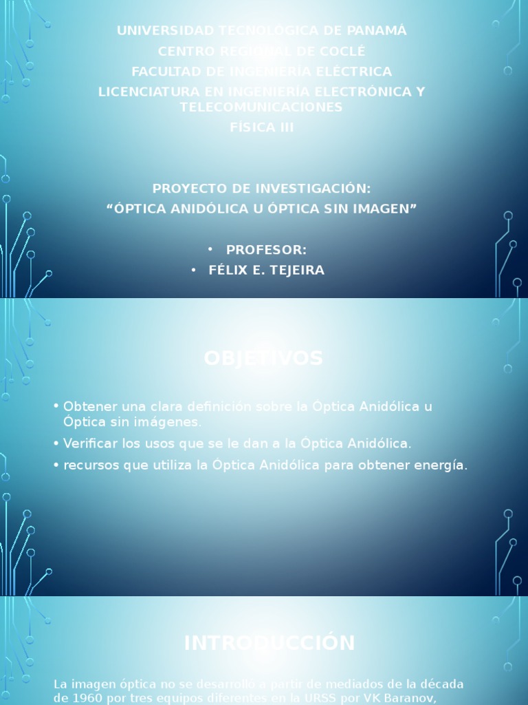 Investigacion Optica | PDF | Física Aplicada e Interdisciplinaria ...
