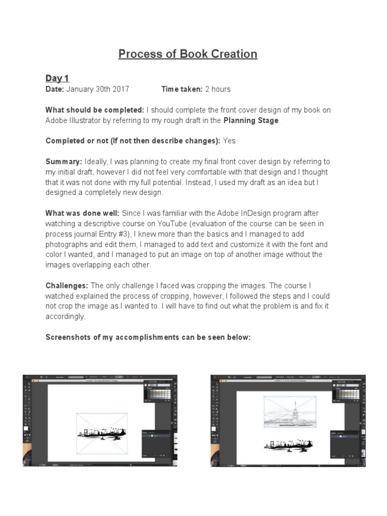 Book Creation Process Journal | PDF | Page Layout | Communication
