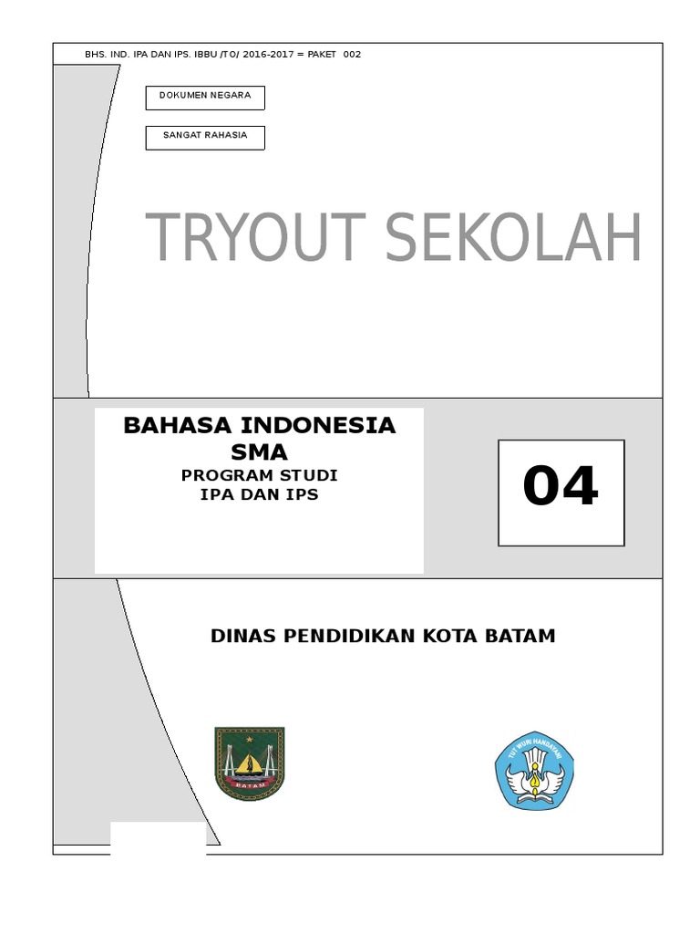 soal tryout bahasa indonesia