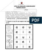 Prueba Formativa Lenguaje