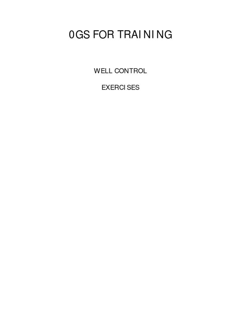 2well Control - Exercise | PDF | Casing (Borehole) | Chemical Engineering