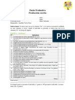 Evaluación de producción escrita