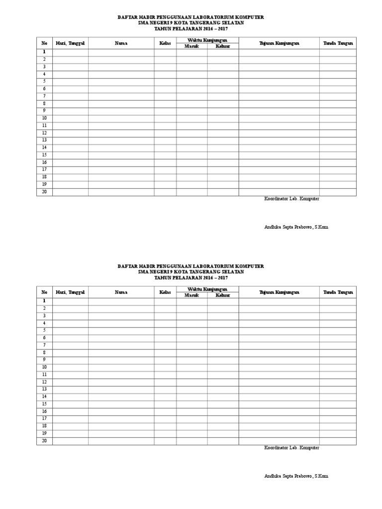 Buku Kunjungan Lab Doc