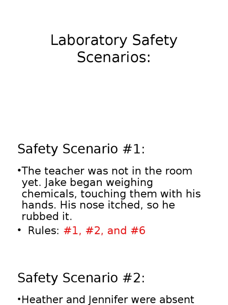 laboratory safety scenarios