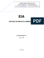 EIA Estudo de Impacto Ambiental para ampliação de usina de bioenergia