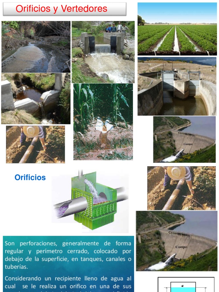 Orificios y Vertederos Hidráulicos | PDF | Líquidos | Descarga (hidrología)