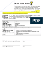 Ism Goal Setting Activity - Template 1