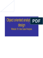Object Oriented Analysis and Design: Use Case Analysis Use Case Analysis