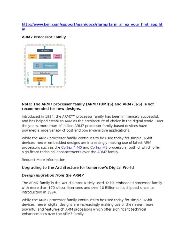 ARM7 Processor Family | Arm Architecture | Digital Electronics